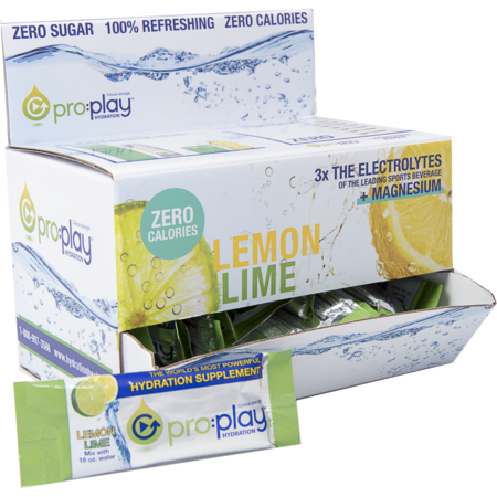 HYDRATION HEALTH PRODUCTS Pro:play Hydration Powder, Lemon Lime, PK100 31131